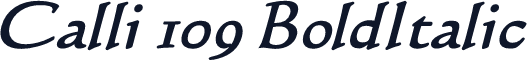 Calli 109 BoldItalic
