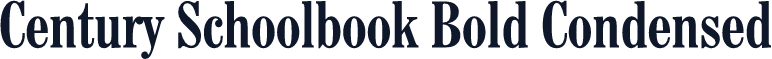 Century Schoolbook Bold Condensed