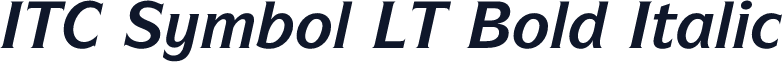 ITC Symbol LT Bold Italic
