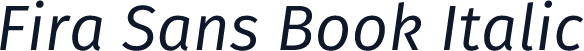 Fira Sans Book Italic