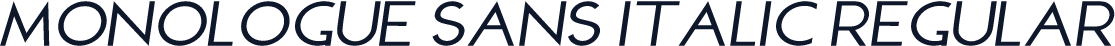 Monologue Sans Italic Regular