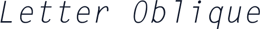 Letter Oblique