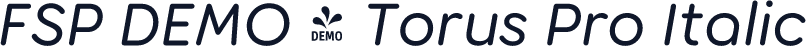 FSP DEMO - Torus Pro Italic