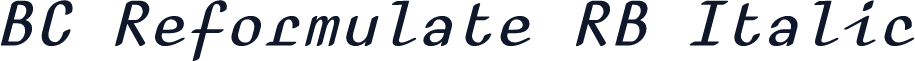 BC Reformulate RB Italic