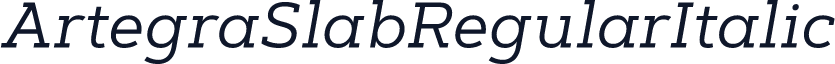 ArtegraSlabRegularItalic