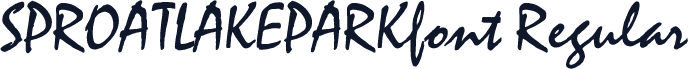 SPROATLAKEPARKfont Regular