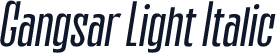 Gangsar Light Italic
