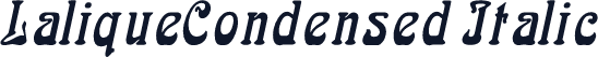 LaliqueCondensed Italic