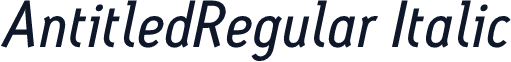 AntitledRegular Italic