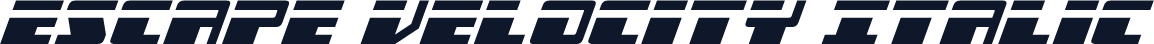 Escape Velocity Italic