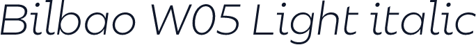 Bilbao W05 Light italic