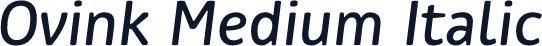 Ovink Medium Italic