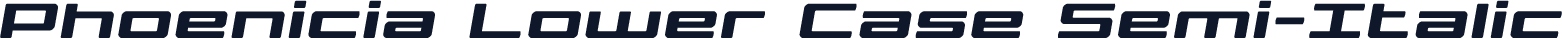 Phoenicia Lower Case Semi-Italic