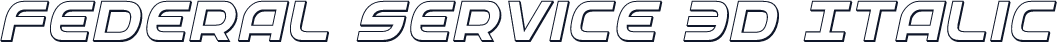 Federal Service 3D Italic