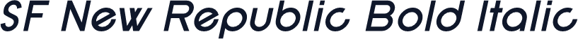 SF New Republic Bold Italic