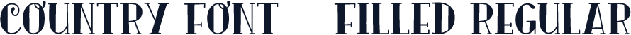 Country Font - Filled Regular