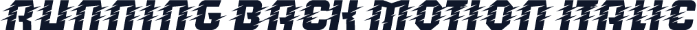 Running Back Motion Italic