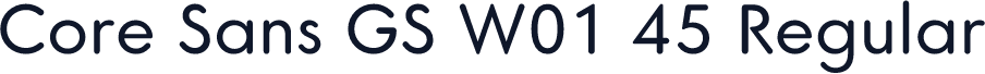 Core Sans GS W01 45 Regular