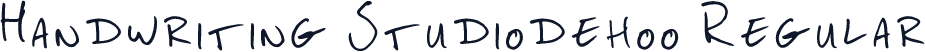 Handwriting Studiodehoo Regular