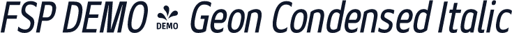 FSP DEMO - Geon Condensed Italic