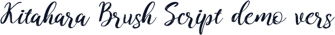 Kitahara Brush Script demo vers