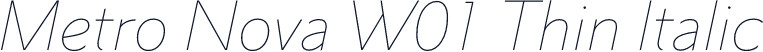 Metro Nova W01 Thin Italic
