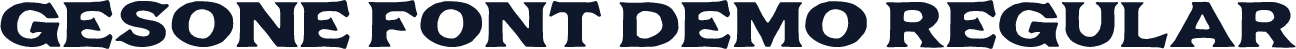 Gesone Font Demo Regular