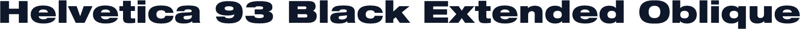 Helvetica 93 Black Extended Oblique