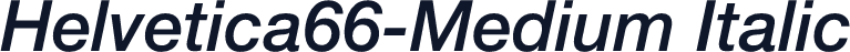 Helvetica66-Medium Italic