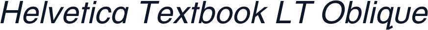 Helvetica Textbook LT Oblique