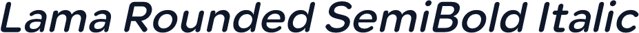 Lama Rounded SemiBold Italic