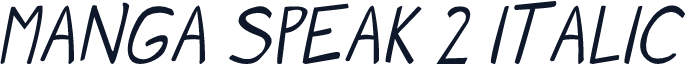 Manga speak 2 Italic