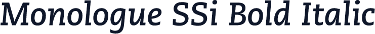 Monologue SSi Bold Italic