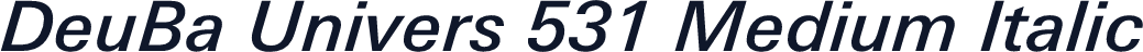 DeuBa Univers 531 Medium Italic