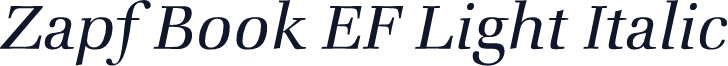 Zapf Book EF Light Italic