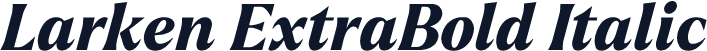 Larken ExtraBold Italic