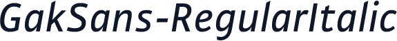GakSans-RegularItalic