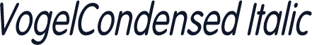 VogelCondensed Italic