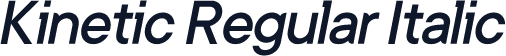 Kinetic Regular Italic