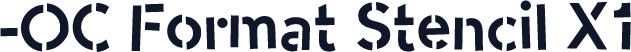 -OC Format Stencil X1