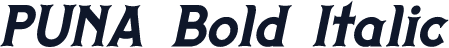 PUNA Bold Italic