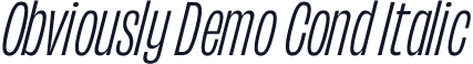 Obviously Demo Cond Italic