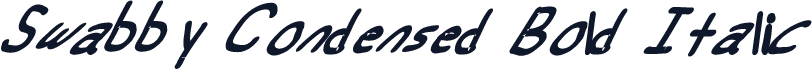 Swabby Condensed Bold Italic