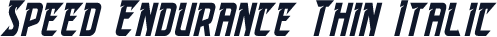 Speed Endurance Thin Italic
