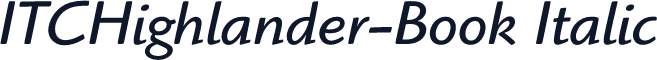 ITCHighlander-Book Italic