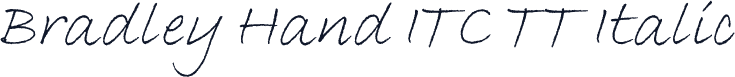 Bradley Hand ITC TT Italic