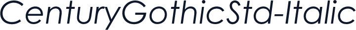 CenturyGothicStd-Italic
