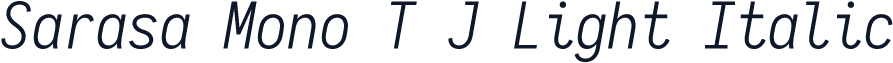 Sarasa Mono T J Light Italic