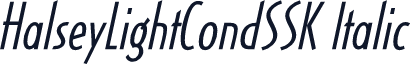 HalseyLightCondSSK Italic