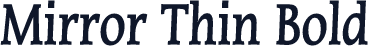 Mirror Thin Bold